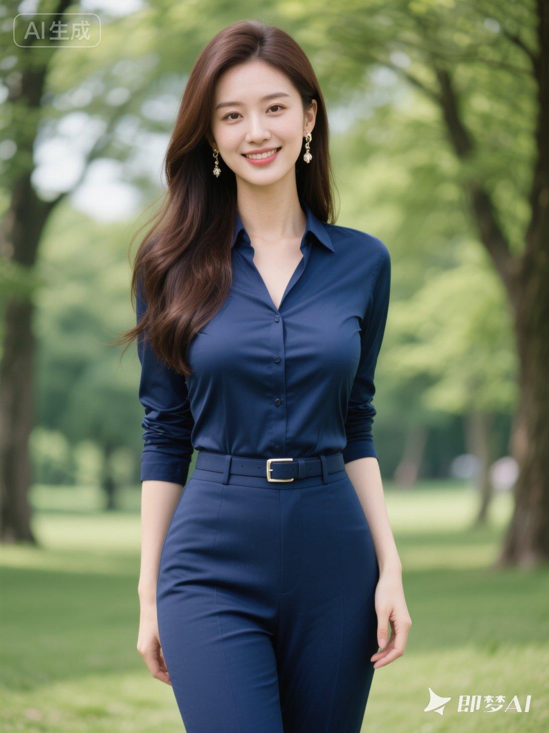 优雅蓝调，都市女郎的时尚穿搭