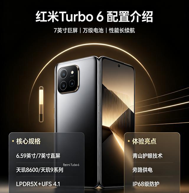 红米Turbo6继续做大屏，7英寸+万级电池如果成真，2000元档会多一个狠角