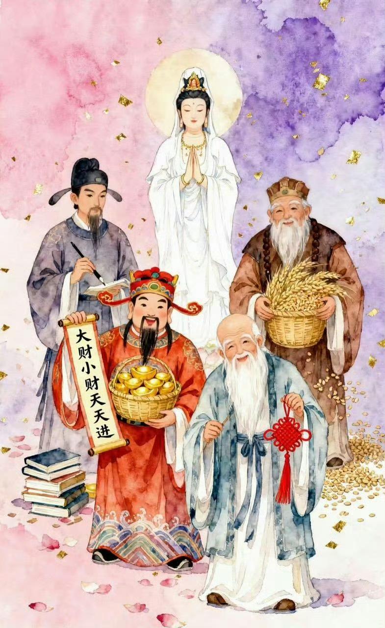 今日大吉，五福临门，八方聚财一切都是最好的安排！得财、得福、得寿、得自在​​​