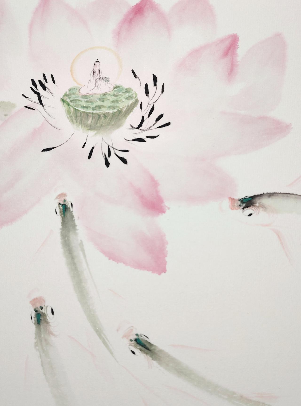 观自在菩萨分享菩萨护佑时刻每日一心经随缘自在观莲花中观音菩萨观自在内心