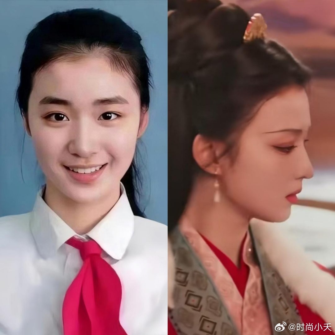 王楚然这素颜就是个板正的山东大妞，略施粉黛明艳照人