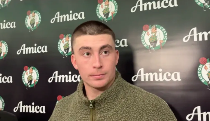 NBA常规赛，凯尔特人103-105不敌爵士。赛后凯尔特人球员<em>佩顿</em>-<em>普里查德</em>在