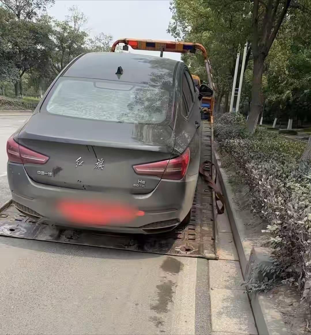 浙江杭州，一女子把红旗轿车停在路边忘记锁车门。第2天凌晨，一男子拉开车门盗窃，没