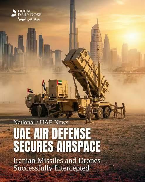 阿联酋国防部战报，过去24小时，探测到17枚伊朗导弹，拦截16枚，拦截率94%，