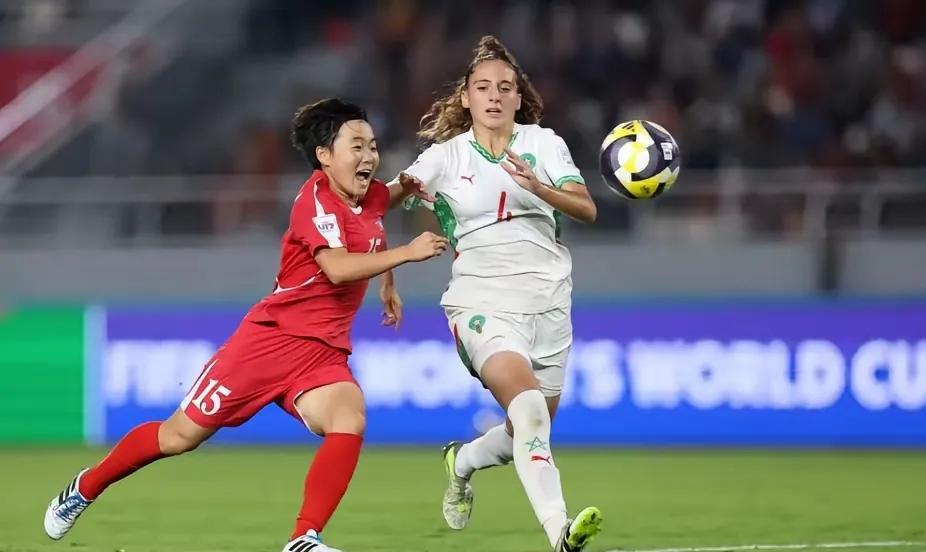 朝鲜U17女足四连胜强势晋级8强，朝鲜1/8决赛6比1横扫东道主摩洛哥，“神秘之