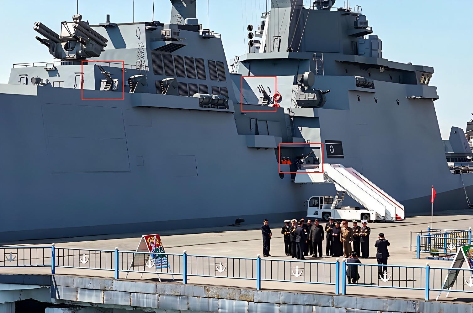 朝鲜崔贤号新装了一堆双联装14.5毫米机枪