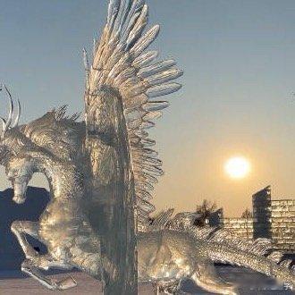 被冰雕神兽龙马震撼到了每年的冬天的实感已经从等寒假变成了等九月冰雕视频