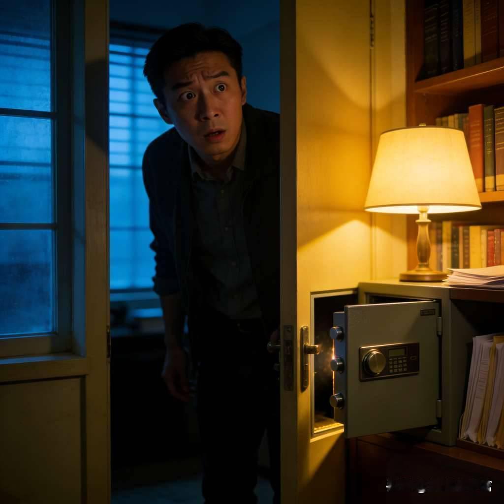 凌晨三点半，我突然听到书房传来开保险柜的声音——那是我藏私房钱的地方。结婚五年