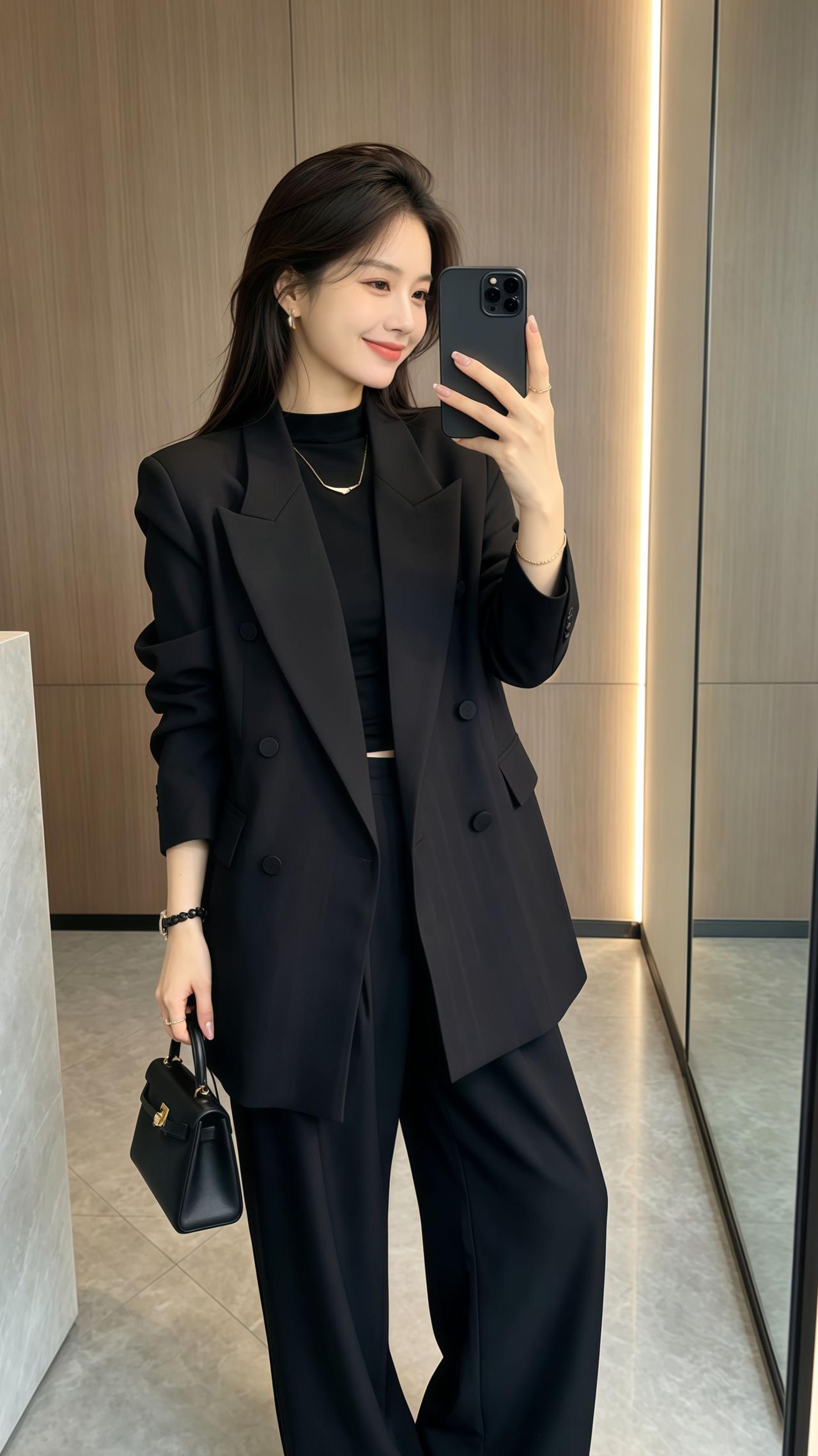 ootd穿搭高智感穿搭韩系穿搭今日份高智感look大衣秋冬穿搭