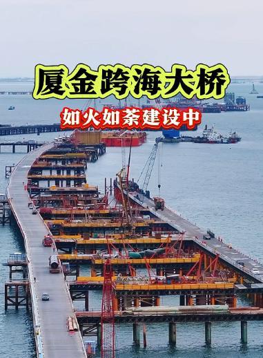 厦金大桥，照修不误，19.6公里，直奔翔安机场。这条横跨海峡的巨型工程，