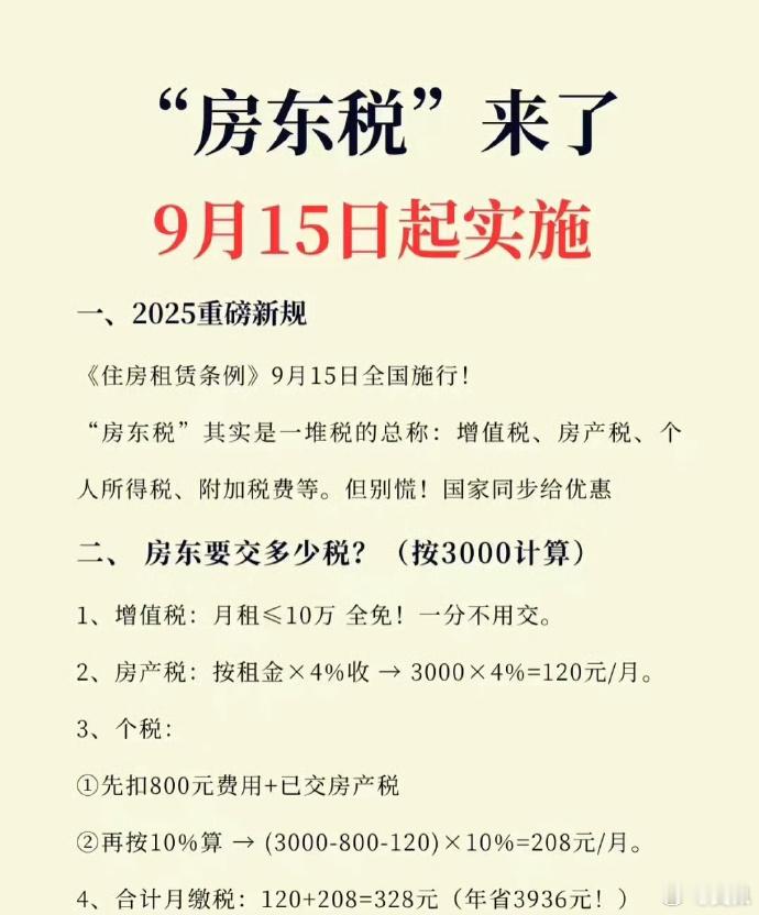 只要开征，房租一定会涨……房东税来了​​​