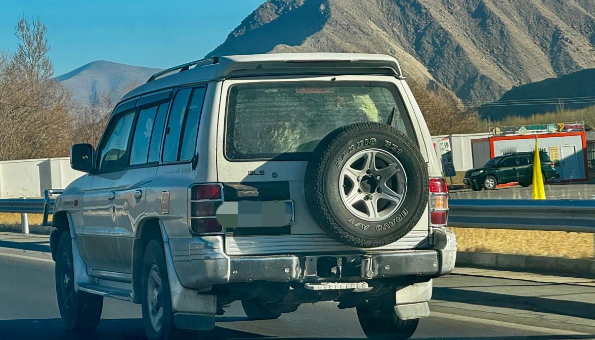 哈哈……在拉萨看到一辆猎豹，后面装了头牛[捂脸哭][捂脸哭][大笑]开始以为是只牧羊