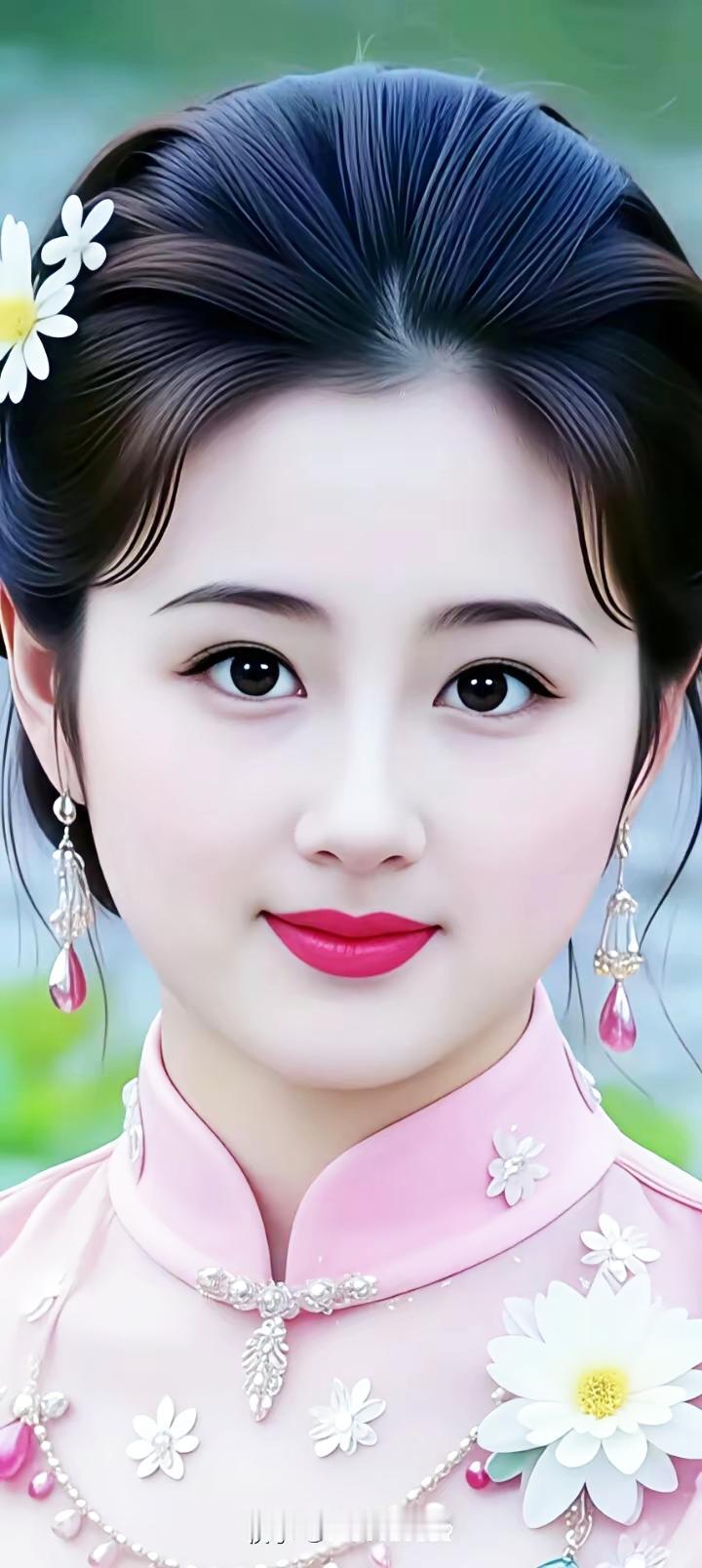 粉嫩少女风，古风发饰，清新自然