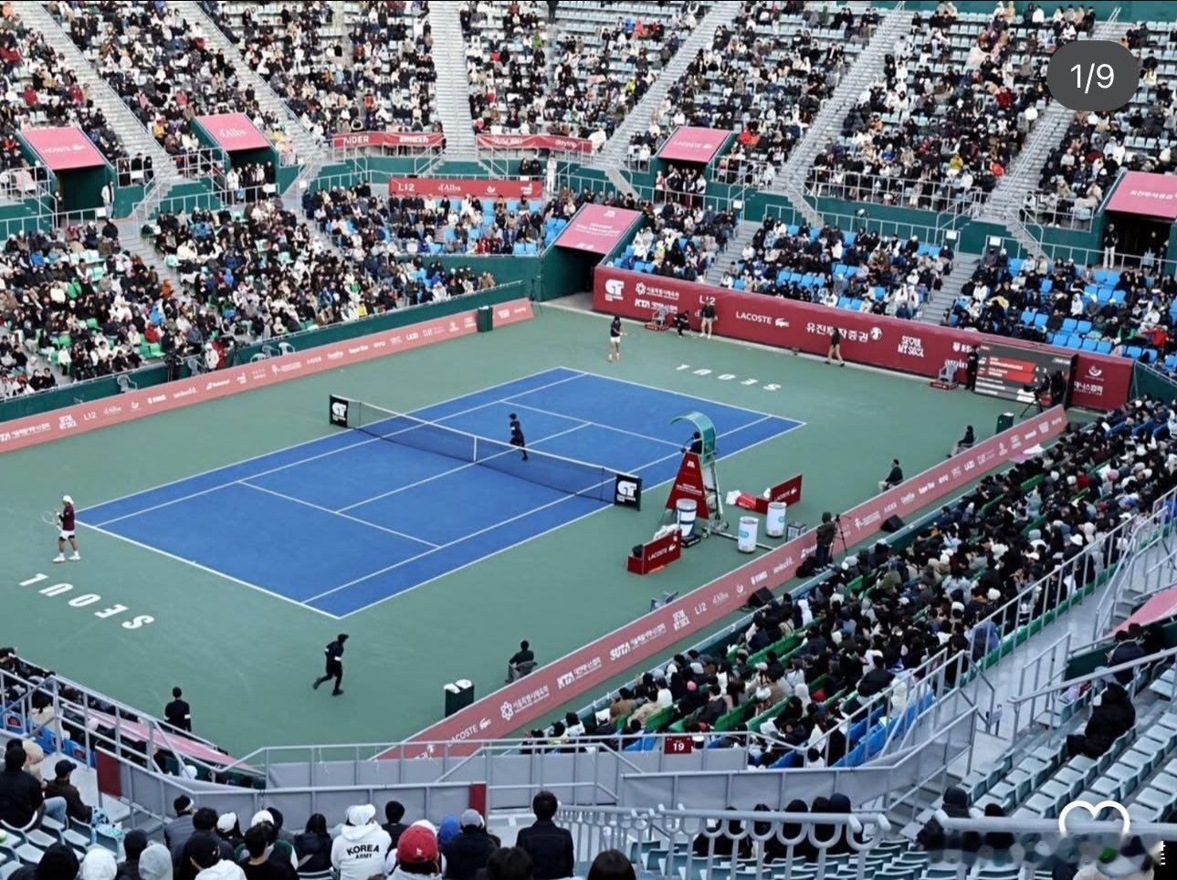 首尔挑战赛男单决赛这个上座率好高！据悉，即使需要购票入场，一周内仍有15000名