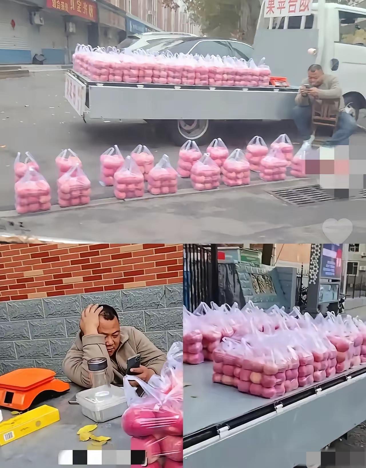 这位大哥，还没有意识到事情的严重性！有人把他卖苹果的视频发出来，只是觉得他摆