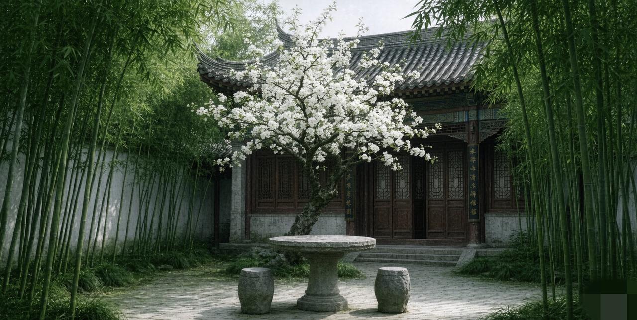 我觉得林黛玉的潇湘馆那个院子太大，一个人住有点吓人。如果一个人住，我列出的图片