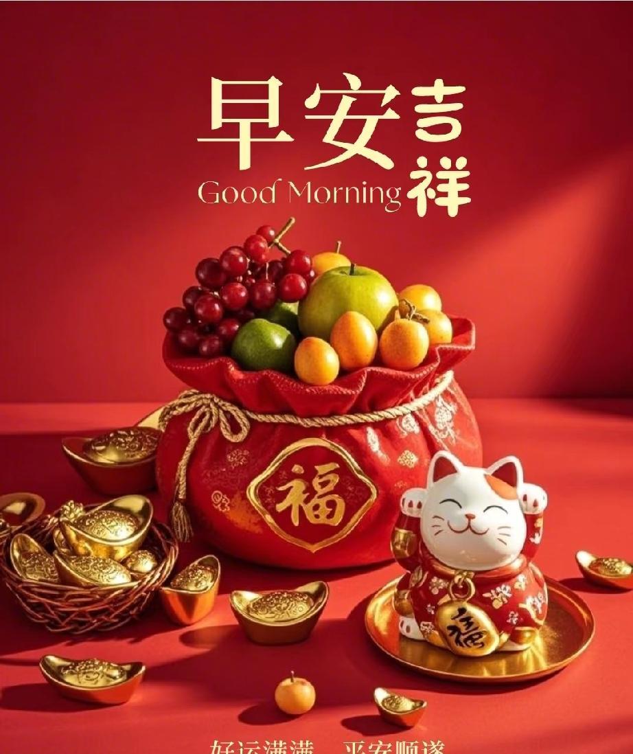 [玫瑰]早上好[玫瑰]愿你财气冲天，财源滚滚祝你财运亨通，好运连连🌞
