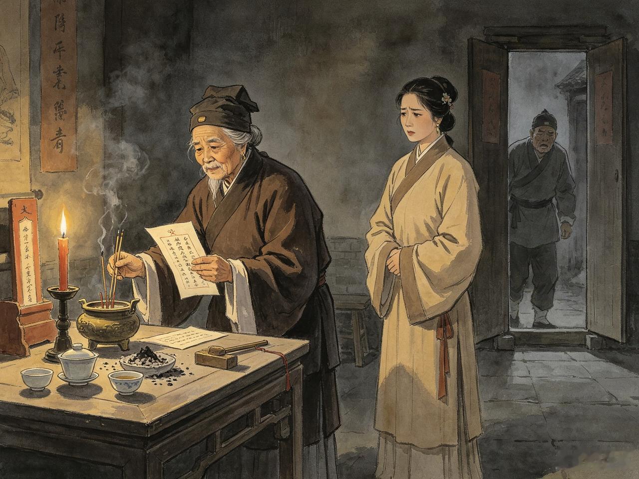 信阳有个妇人石氏，嫌弃丈夫高某，与邻居吕某私通。高某为此十分苦恼。他的母亲听说有