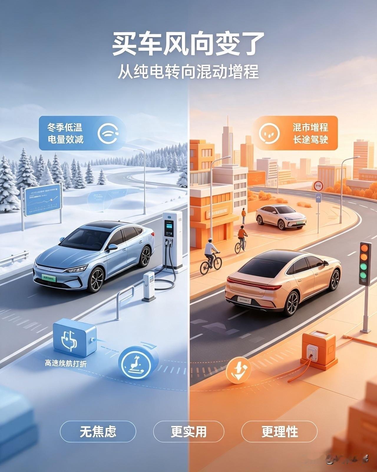 越来越多人放弃纯电车！真实原因太现实今年车市很明显的一个变化：不少车主换车，果