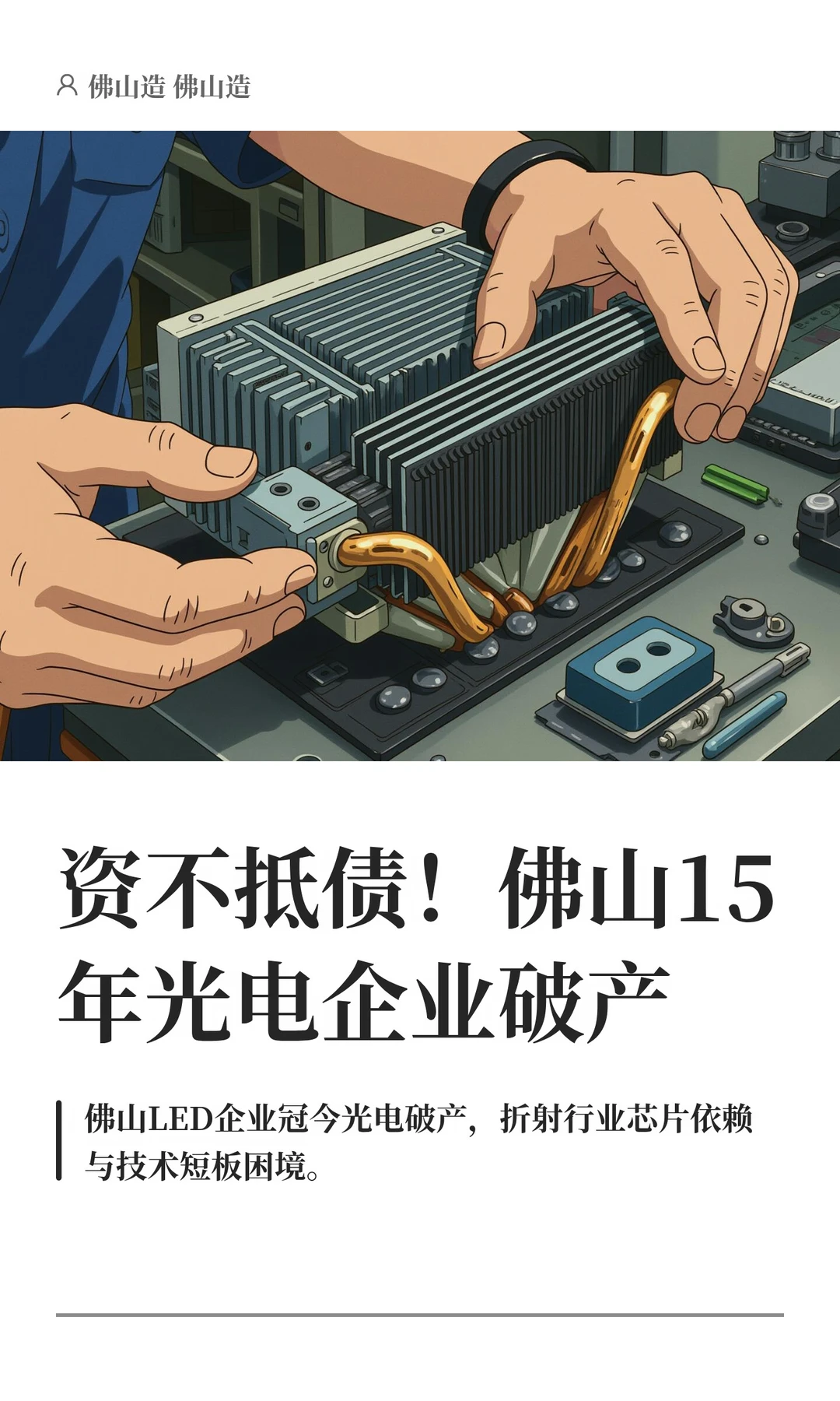资不抵债！佛山15年光电企业破产