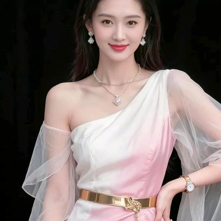 甜美优雅的小红裙，精致的妆容，散发着迷人的魅力！温婉红裙气质红裙穿搭红裙闪耀