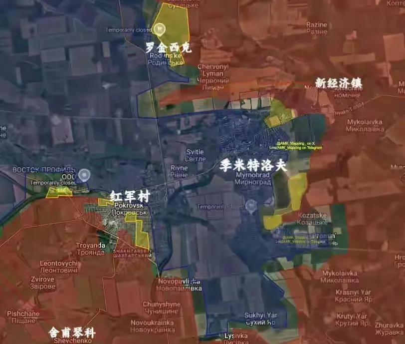 俄军已经在红军城里占了上风，不仅把火车站拿下了，市区也丢掉了一大半，有乌克兰媒体