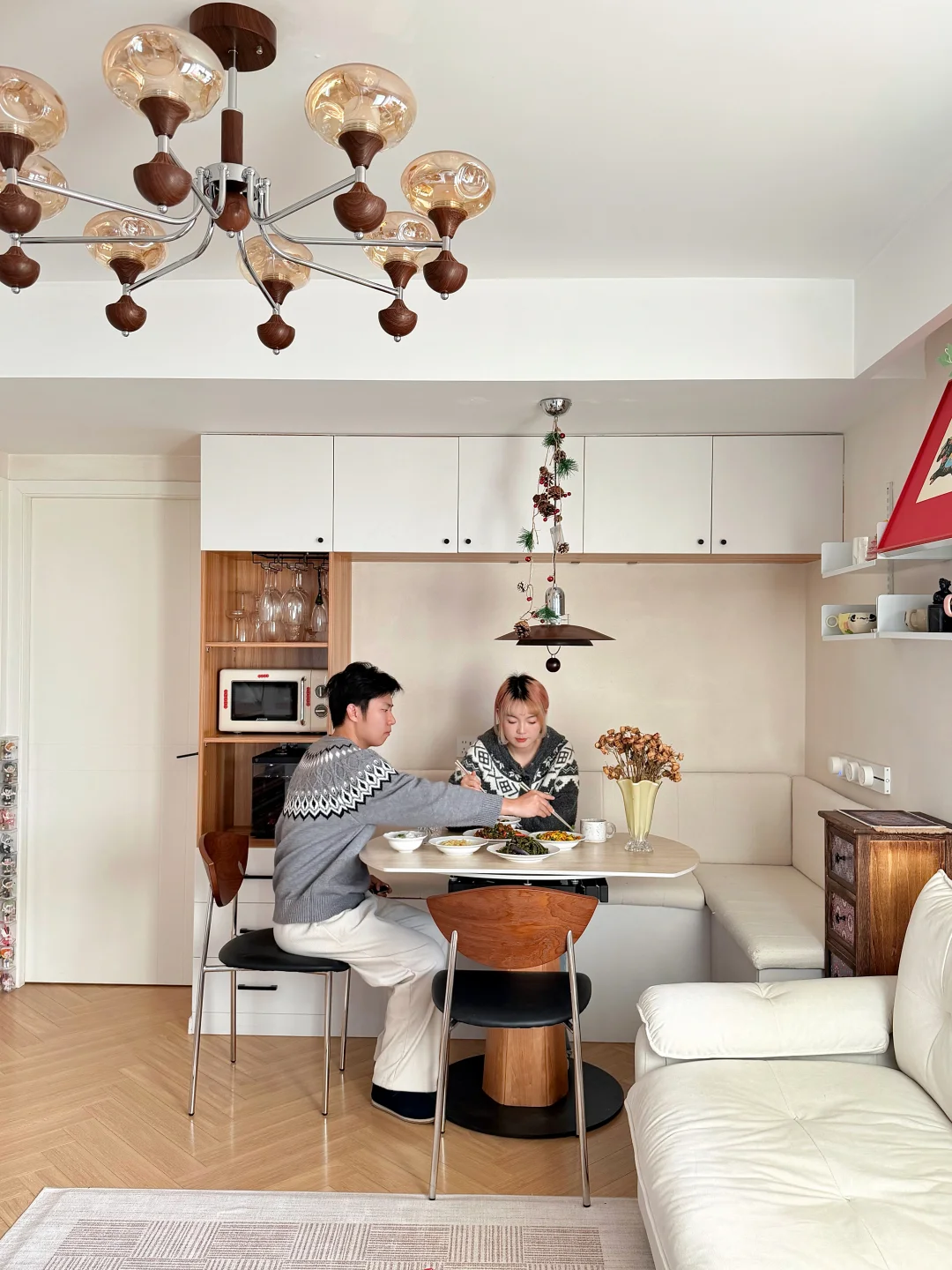 小户型救星！源氏木语实木餐桌让餐厅封神✨