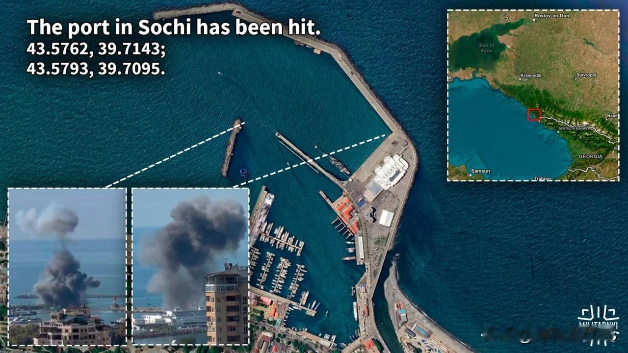 乌克兰海上无人艇突袭索契港俄罗斯“涅夫里特”补给船遭击中2026年9月3日