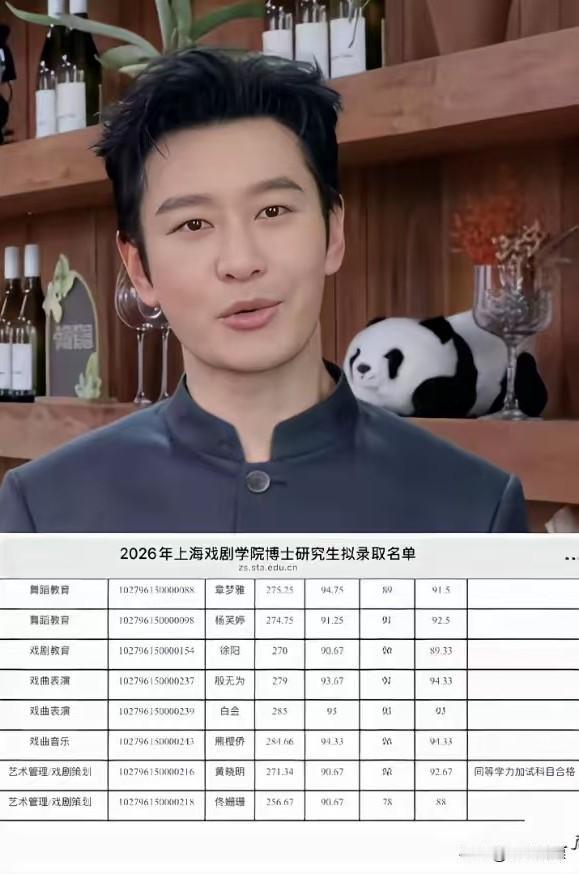 每年博士放榜，总有人盯着明星分数酸：“两百多分我上我也行。”今年轮到黄晓明了