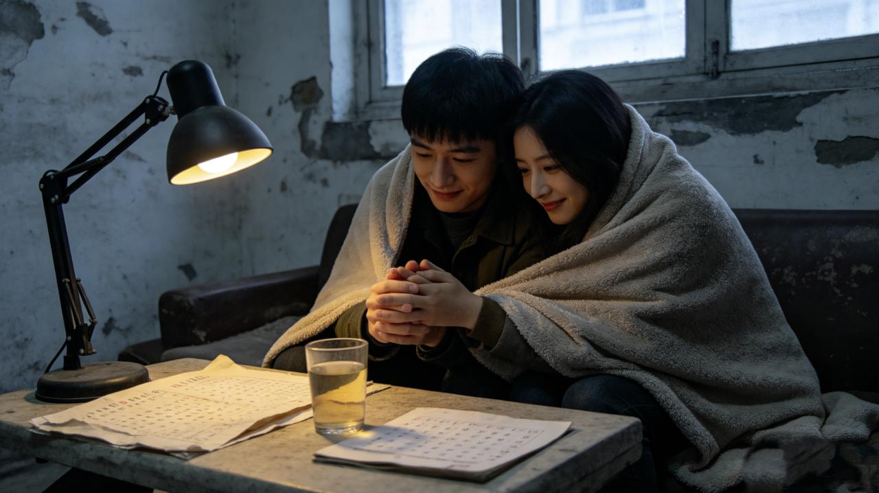 许哲翻女友的网购收藏夹，翻到最底下，看见一条男士围巾。藏青色，羊绒，价格499