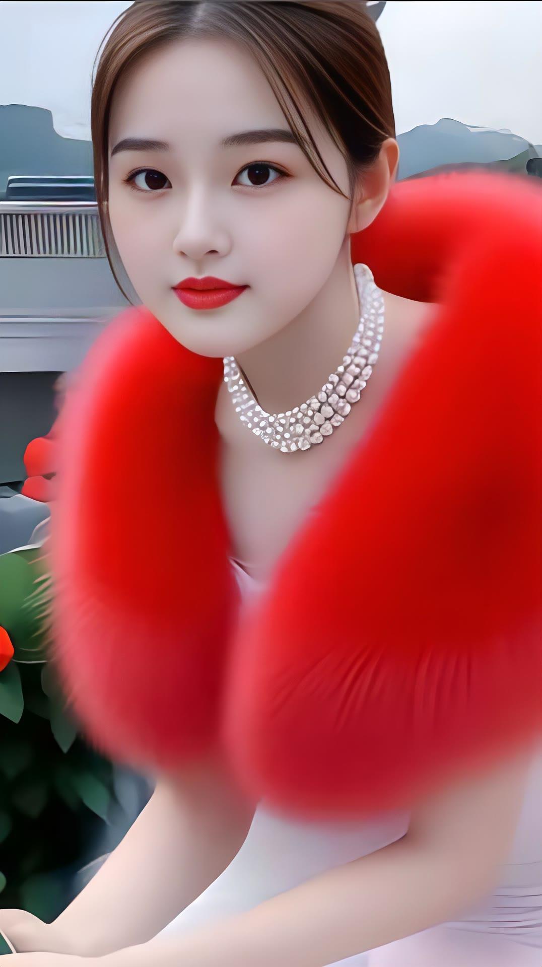 优雅红衣，闪耀珠宝，气质满分！💄✨