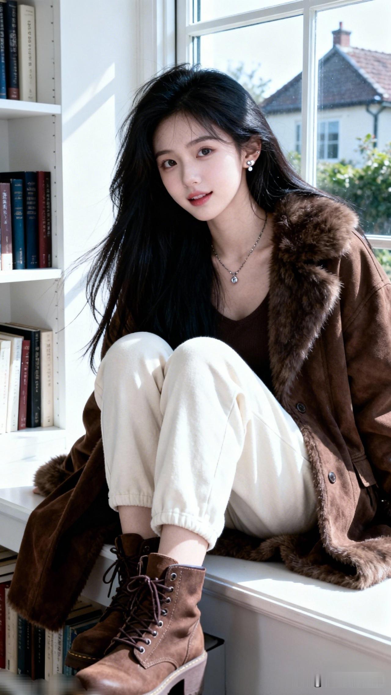 冬日暖阳下，慵懒的午后时光，书香与咖啡相伴。盐系女生为什么这么耐看又漂亮