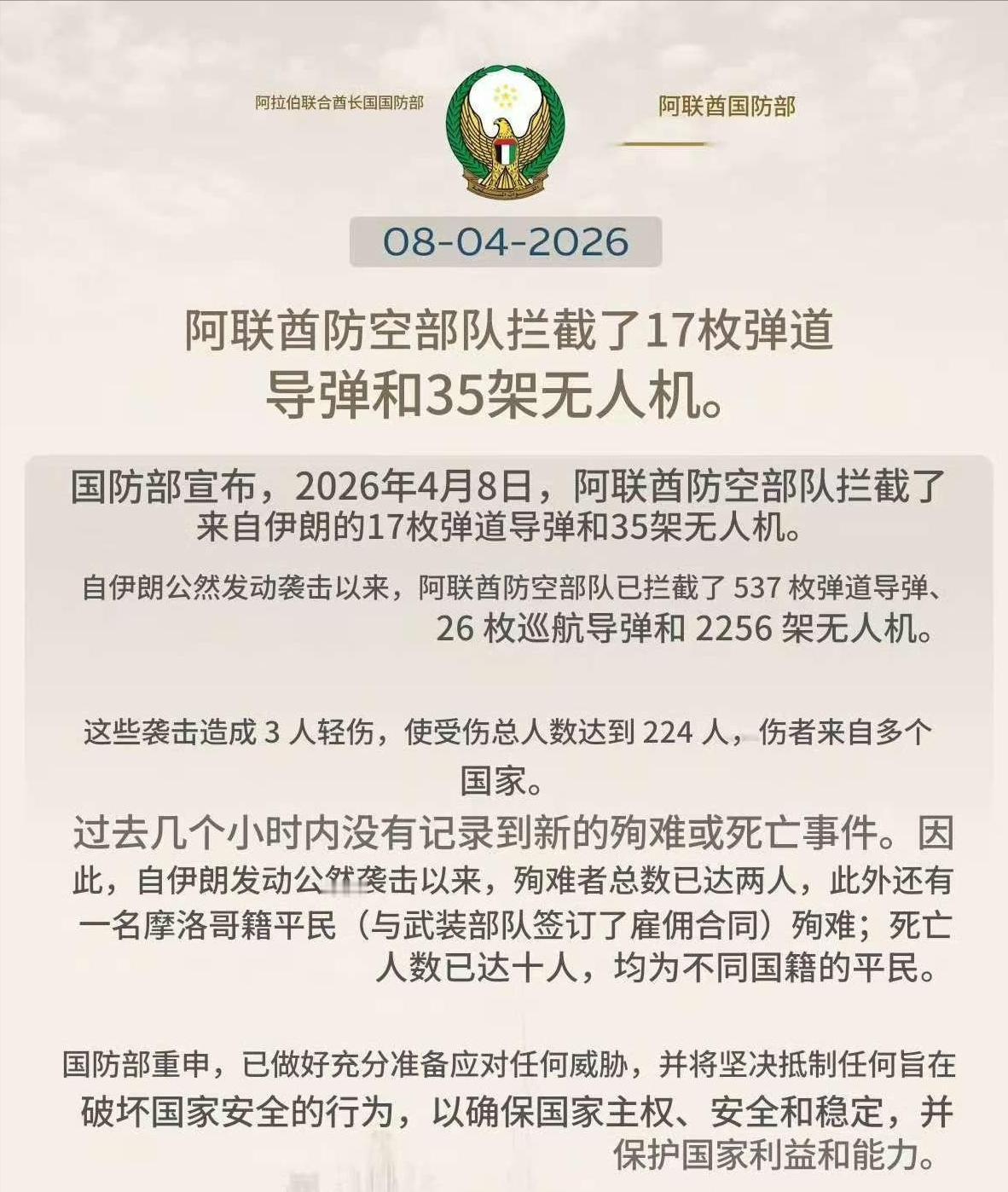 搬起石头砸烂自己的脚！阿联酋空袭伊朗，美国第一时间划清界限当地时间4月8日