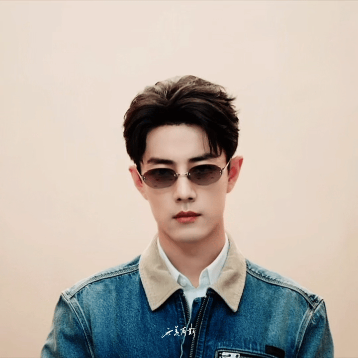肖战牛仔装墨镜look肖战推眼镜这一下肖战推眼镜这一下苏感拉满，我们肖战牛仔