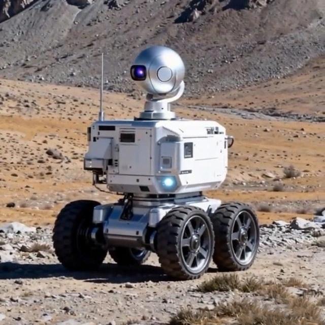 一群嘻嘻哈哈的印度士兵完全没有意识到，他们在中印边境高原地区见到“机器人哨兵”时