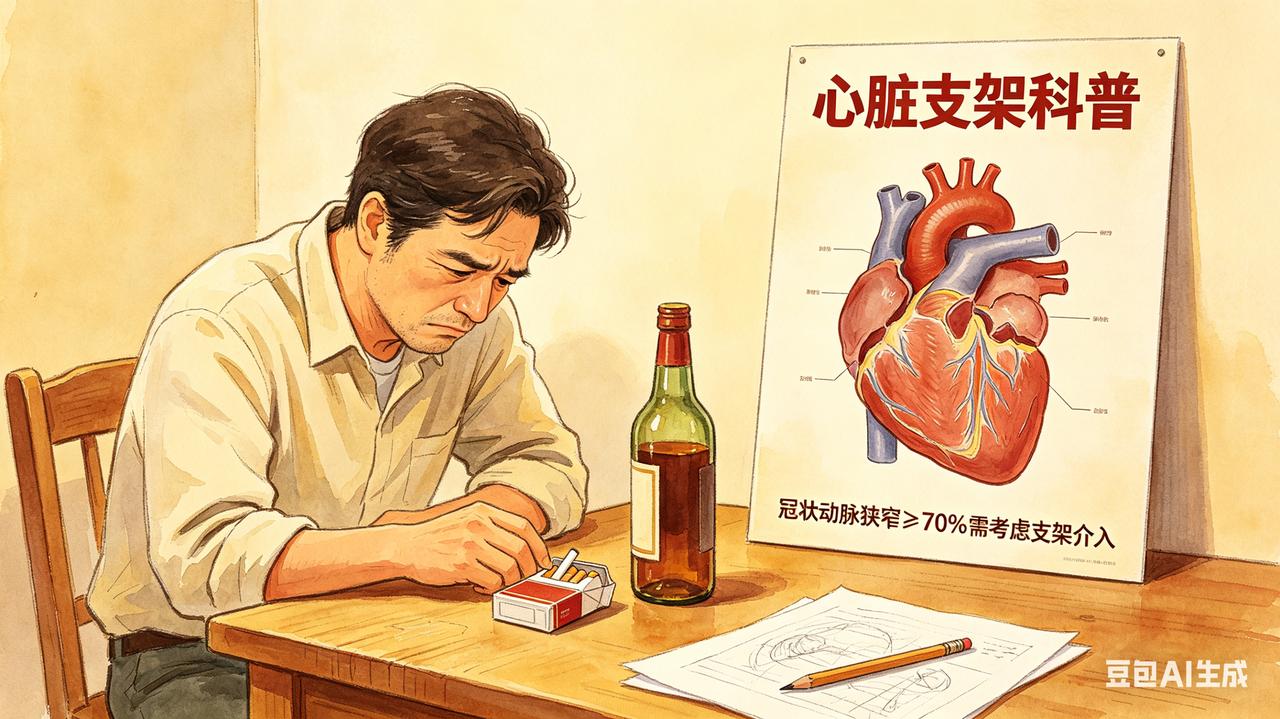 装了支架就万事大吉？别拿命开玩笑！我朋友两年前查心脏，造影显示血管堵75%