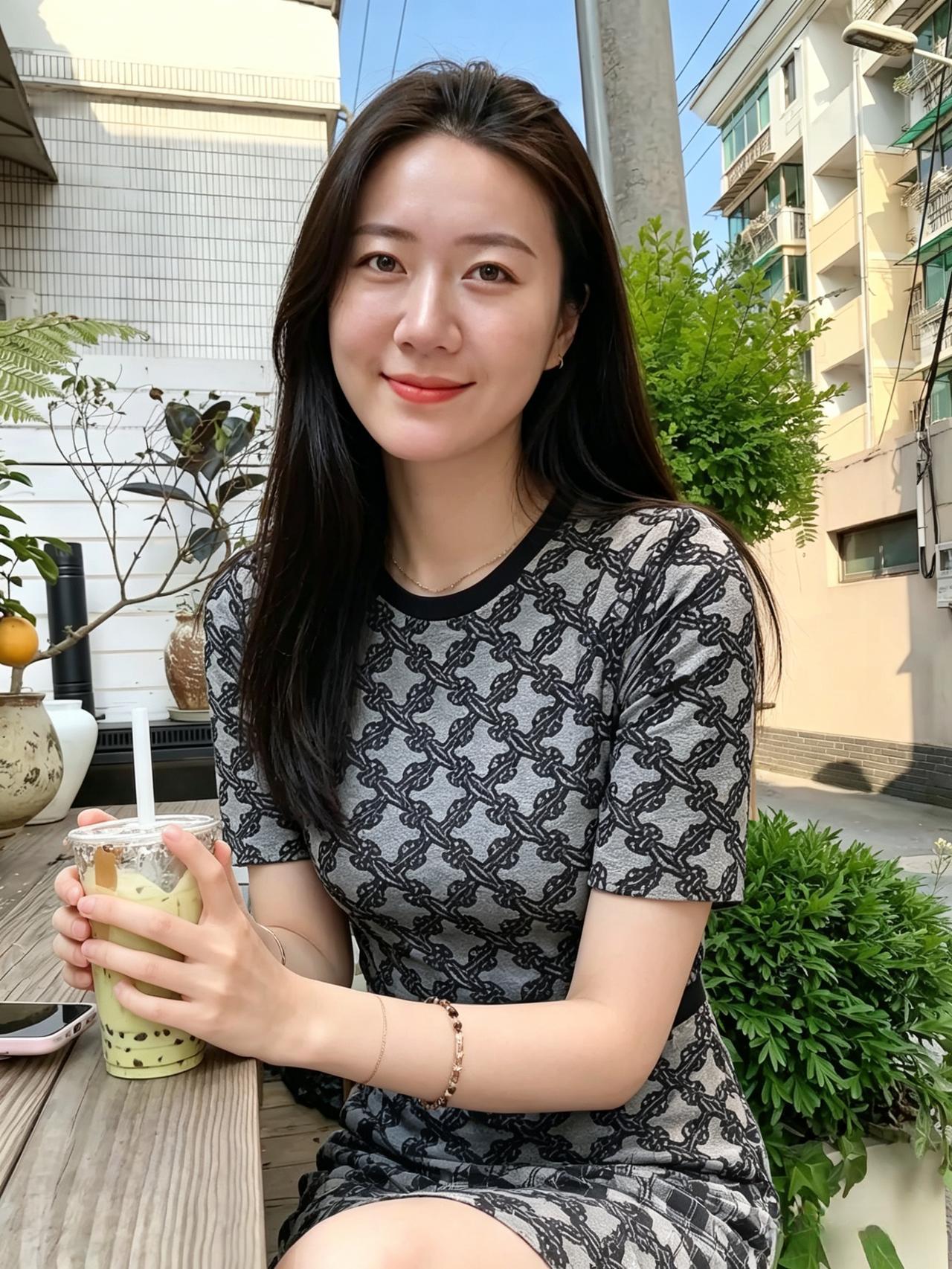 不必浓妆晕染你站在绿植与光影之间素裙裹着舒展的温柔笑意轻扬，比风更软～