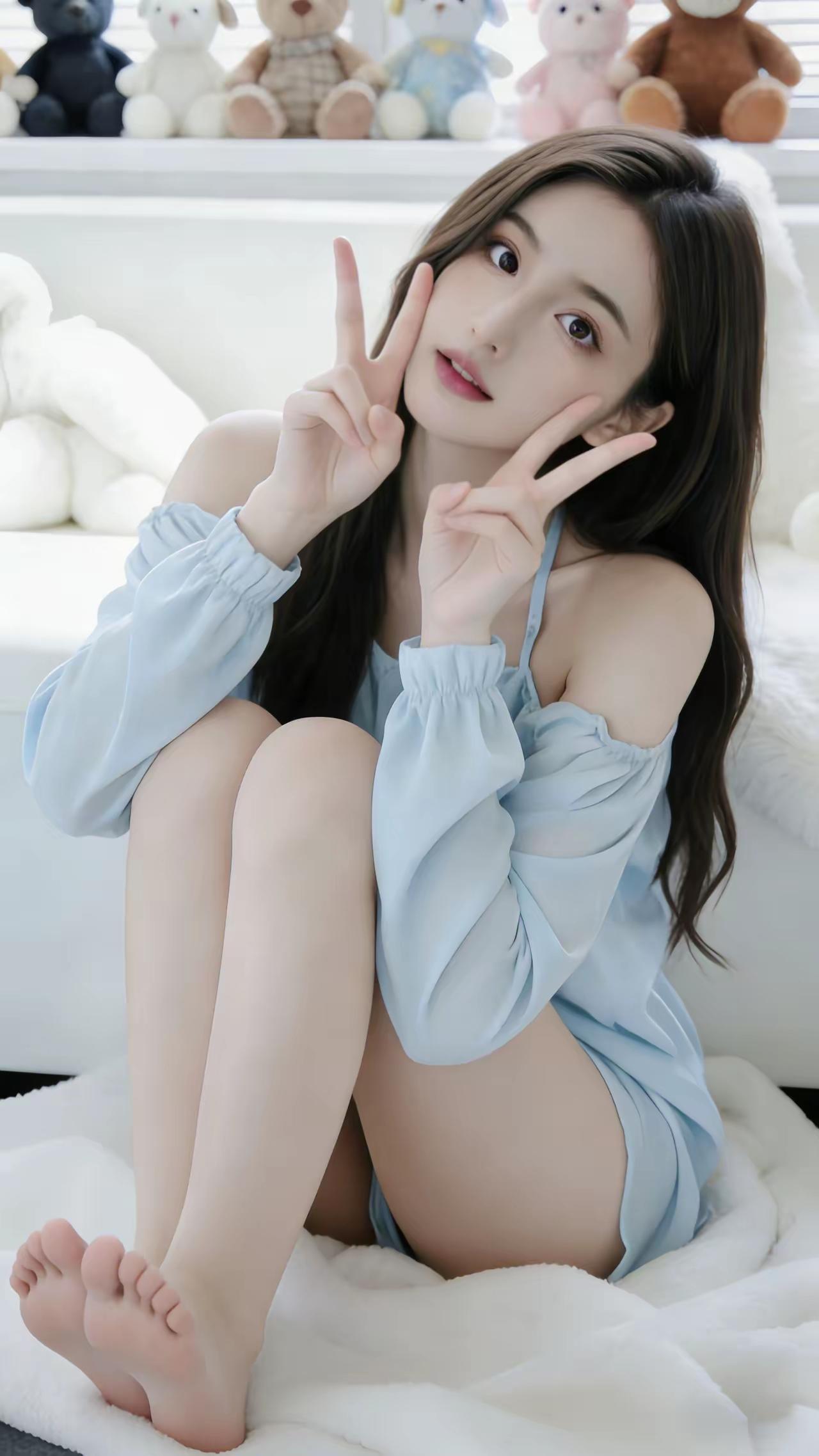 萌妹与毛绒玩具的温馨时光🧸💕大学女生该如何穿搭大学生可以穿着丝袜去上课吗