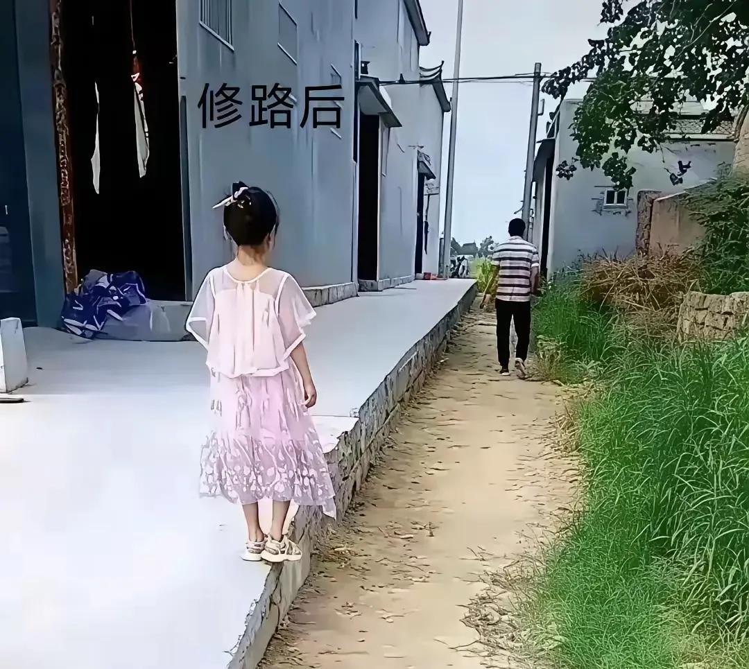 把路修成这样谁的错？农村路不修真不行，好天扬灰路，下雨水泥路。这家人盖了新房想