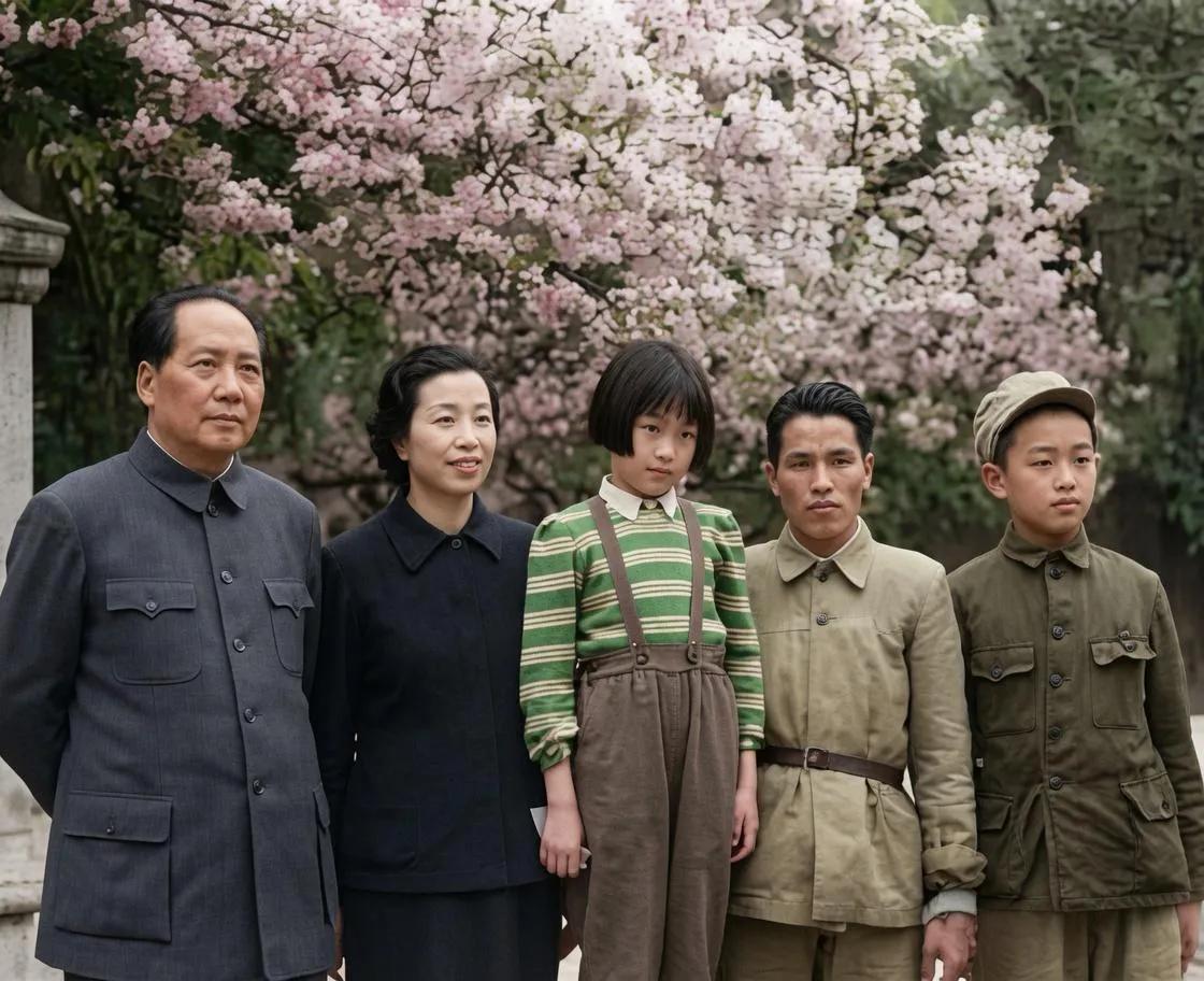 伟大领袖毛主席的家庭合影，这是1949年！看了以后，感慨万分！