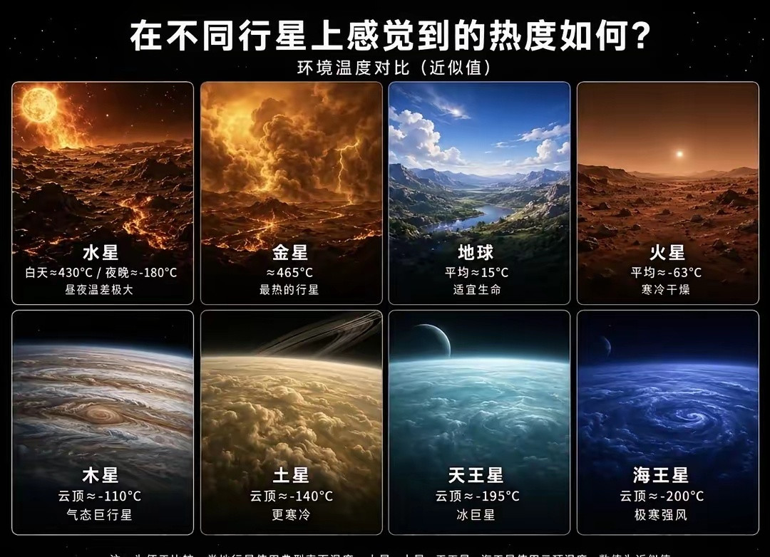 在不同的行星上看太阳，会是什么感觉？科普同一颗太阳，在8颗行星上，竟然像8个完