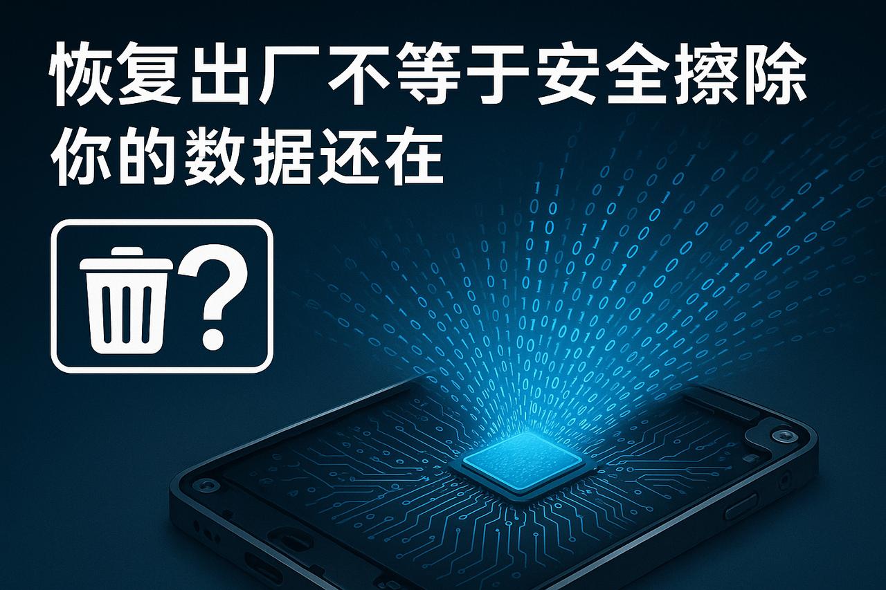 别轻信“恢复出厂设置”:数据还在等你失误很多人在出售或赠送旧手机时仅做“恢复