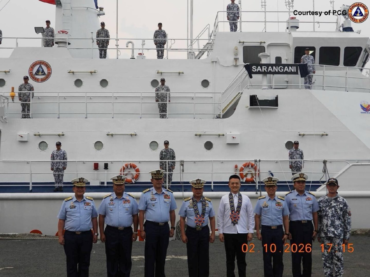 昨天，台湾海巡鼠将其退役的“金门”舰（CG123），通过菲律宾的所谓WeProtectOurSeas