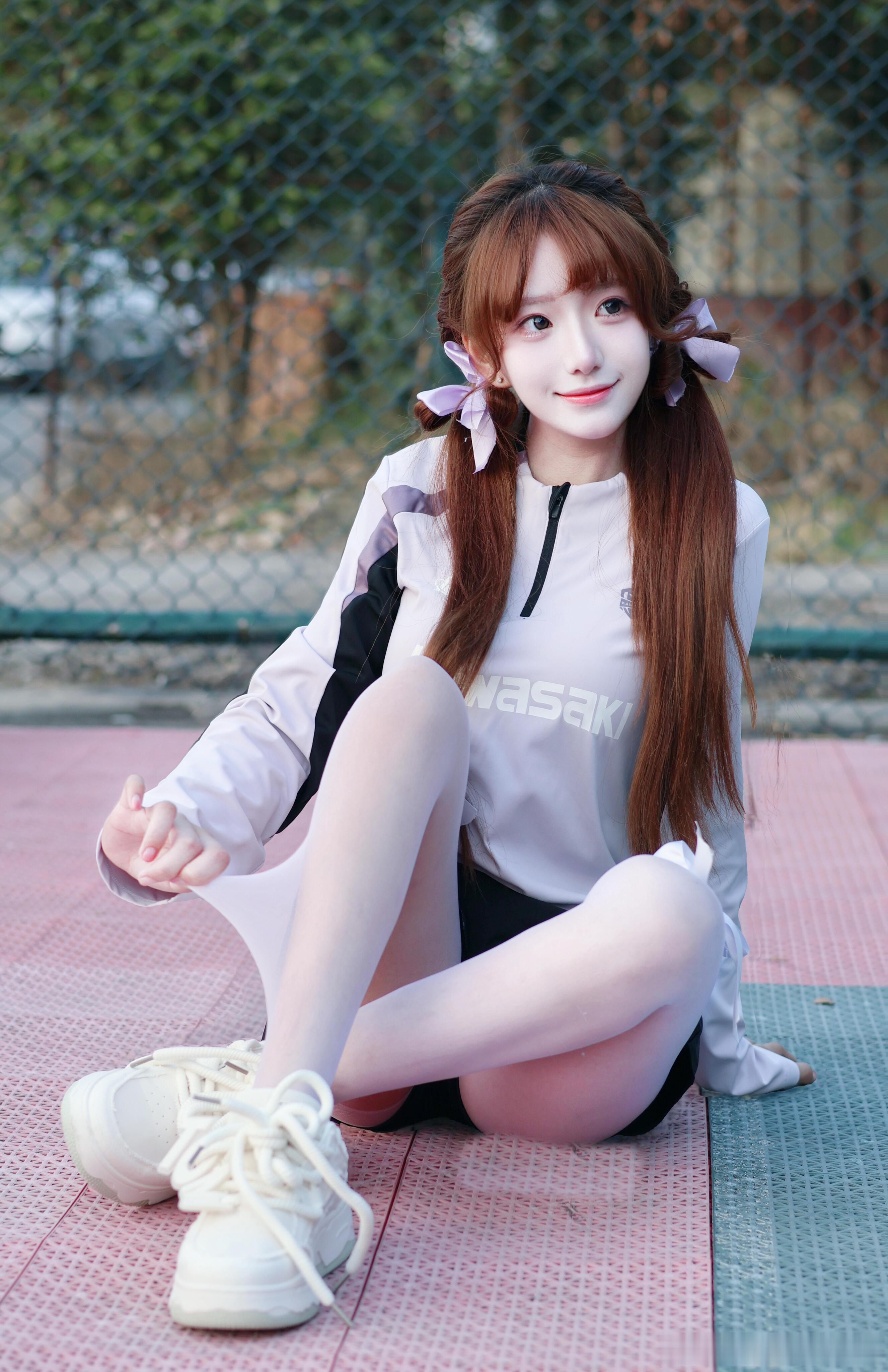 淡紫调的运动风好戳少女心～