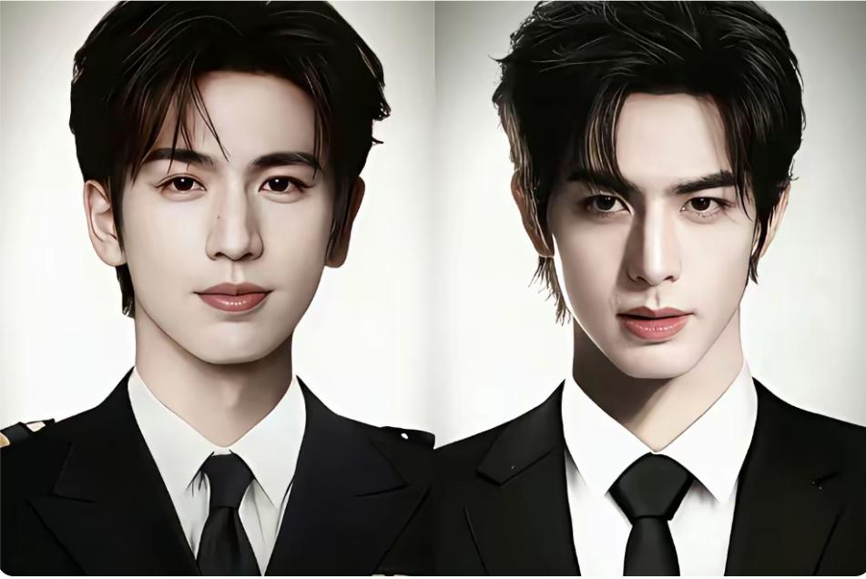 宋威龙与张凌赫放在一起，妥妥像双胞胎，不过都是脸形差不多，但看鼻梁不一样，嘴唇也