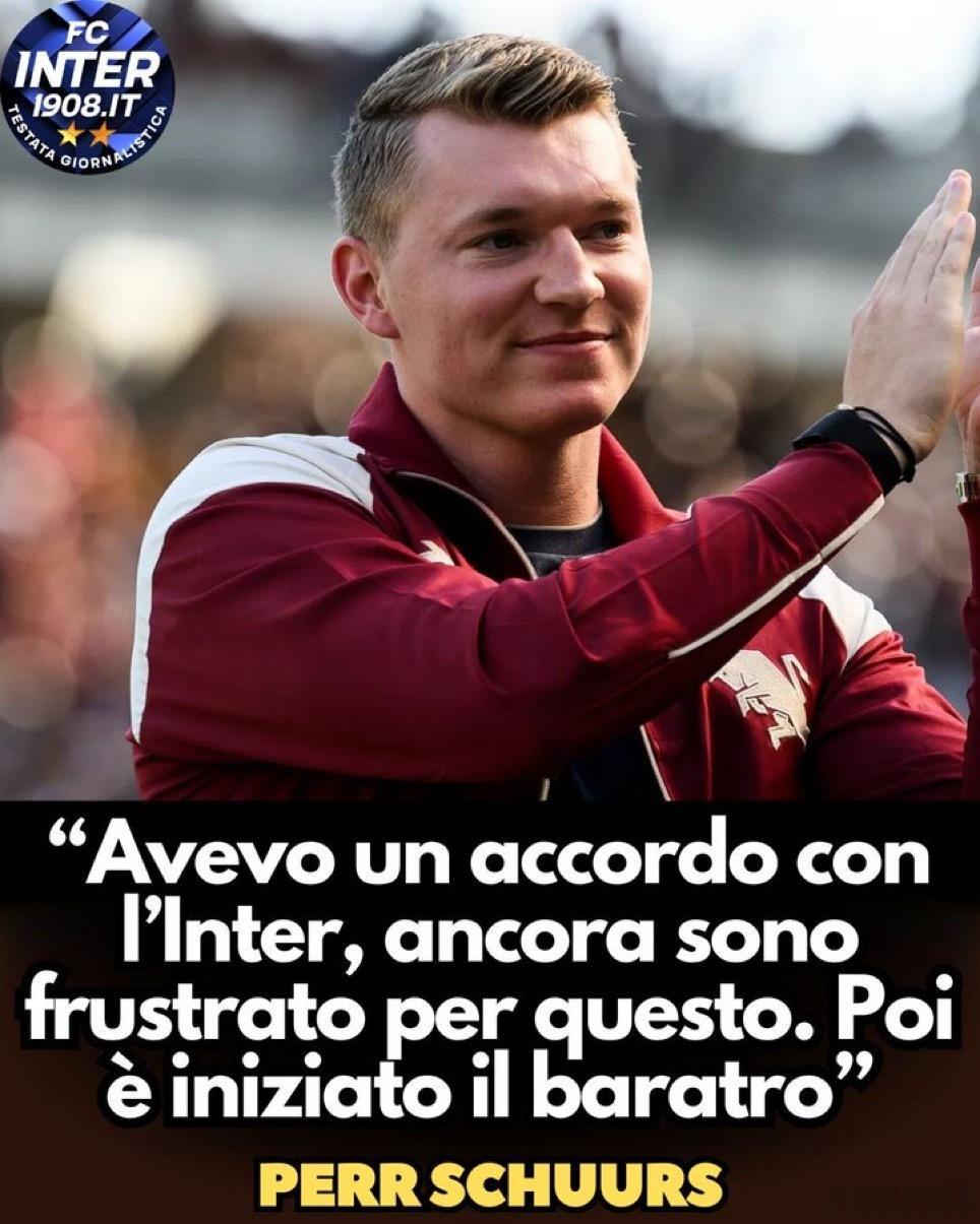 前都灵后卫舒尔斯：在我受伤前的那个夏天我已经和国米达成了一份五年合同的协议但