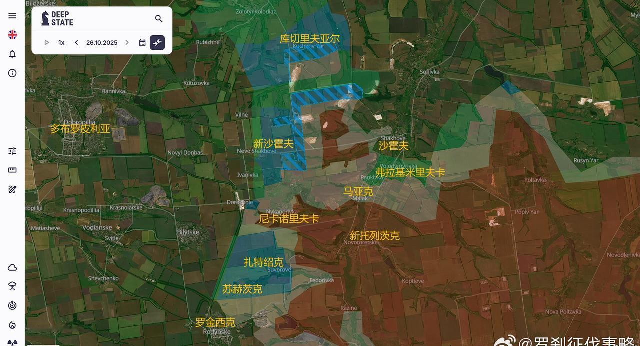 乌克兰官方信源DEEPSTATEMAP10月26日更新一、多布罗皮利
