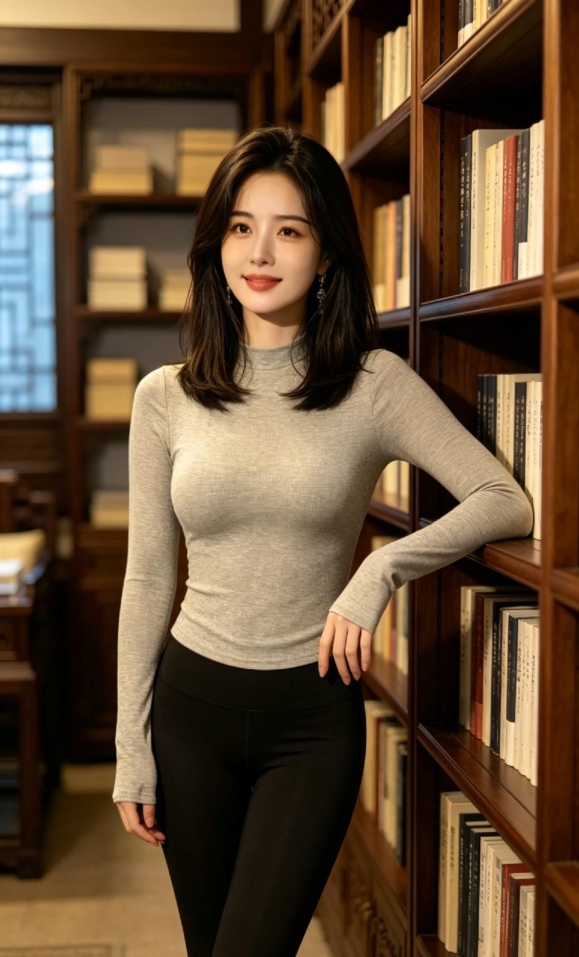 在书香满溢的图书馆里，遇见最美的自己。