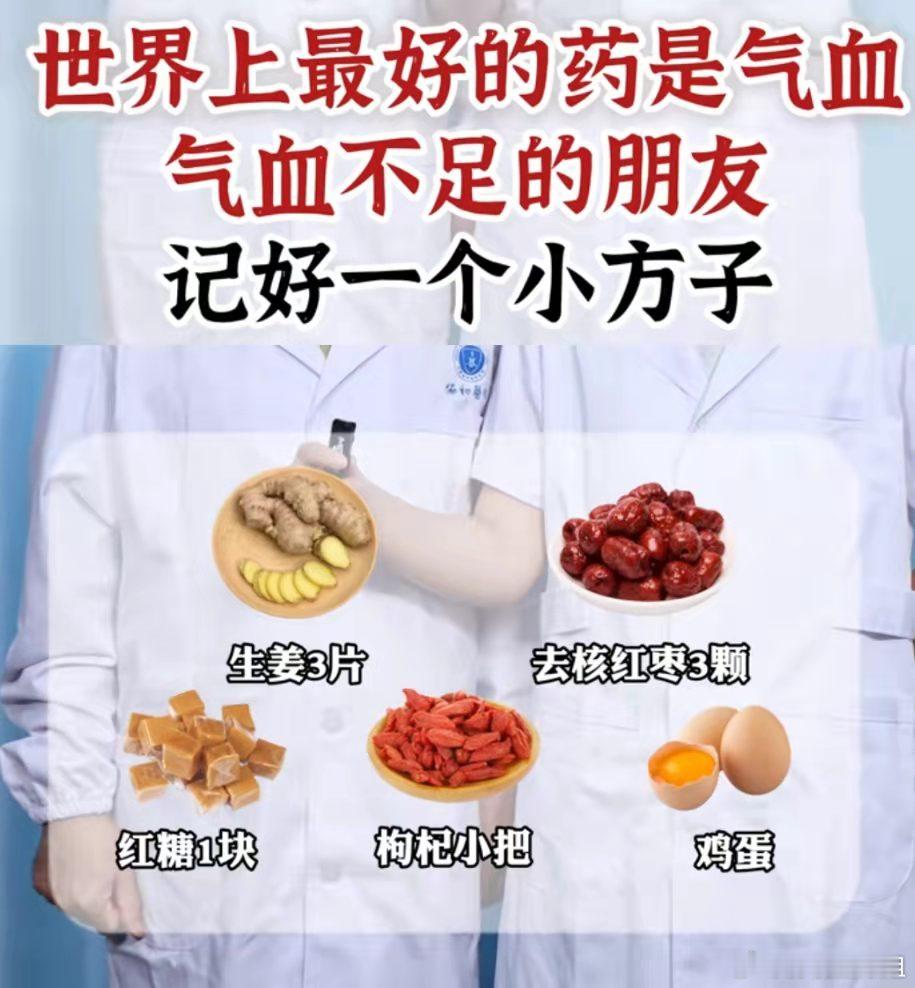 医生推荐的调理气血不足的小方子分享给大家！​​​