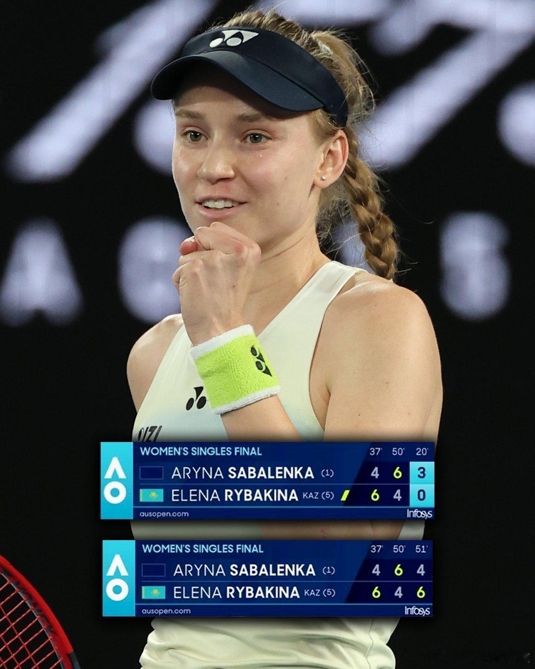 祝贺娜娜！莱巴金娜决胜盘0-3后6-4/4-6/6-4继总决赛决赛后再胜萨巴伦卡